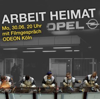 📽️ ARBEIT HEIMAT OPEL in Köln!

📅 Montag, 30. Juni / 20.00 Uhr
📍 Kino: @odeonkoeln 
🎤Filmgespräch mit Michael Loeken im Anschluss

🎫 Tickets im Vorverkauf unter www.odeon-koeln.de

@koelnimfilm zeigt mit „Work in Progress“ Filme, die sich mit dem Wandel der Arbeitswelt beschäftigen – von 1895 bis heute. ARBEIT HEIMAT OPEL portraitiert sechs Jugendliche zwischen 16 und 19 Jahren, die 2009 ihre Ausbildung zum Industriemechaniker im Bochumer Opel-Werk beginnen: Jerome, André, Sinan, Tim, Marius und Marcel.

Der Film erzählt von ihren Hoffnungen und Ängsten, von Lebensträume und Sorgen zu Anfang eines Arbeitslebens, dessen Zukunft bereits ungewiss ist. Der Film kontrastiert den Alltag der Auszubildenden mit der Entwicklung von GM und Opel auf der Weltbühne. Stellenabbau und Werksschließungen belgeiten ihre Ausbildung.

#arbeitheimatopel #loeken #franke #loekenfranke #köln #dokumentarfilm #documentary #odeon #südstadt #arthouse #kino #doku #opel #generalmotors #strukturwandel #kölnimfilm #workinprogress