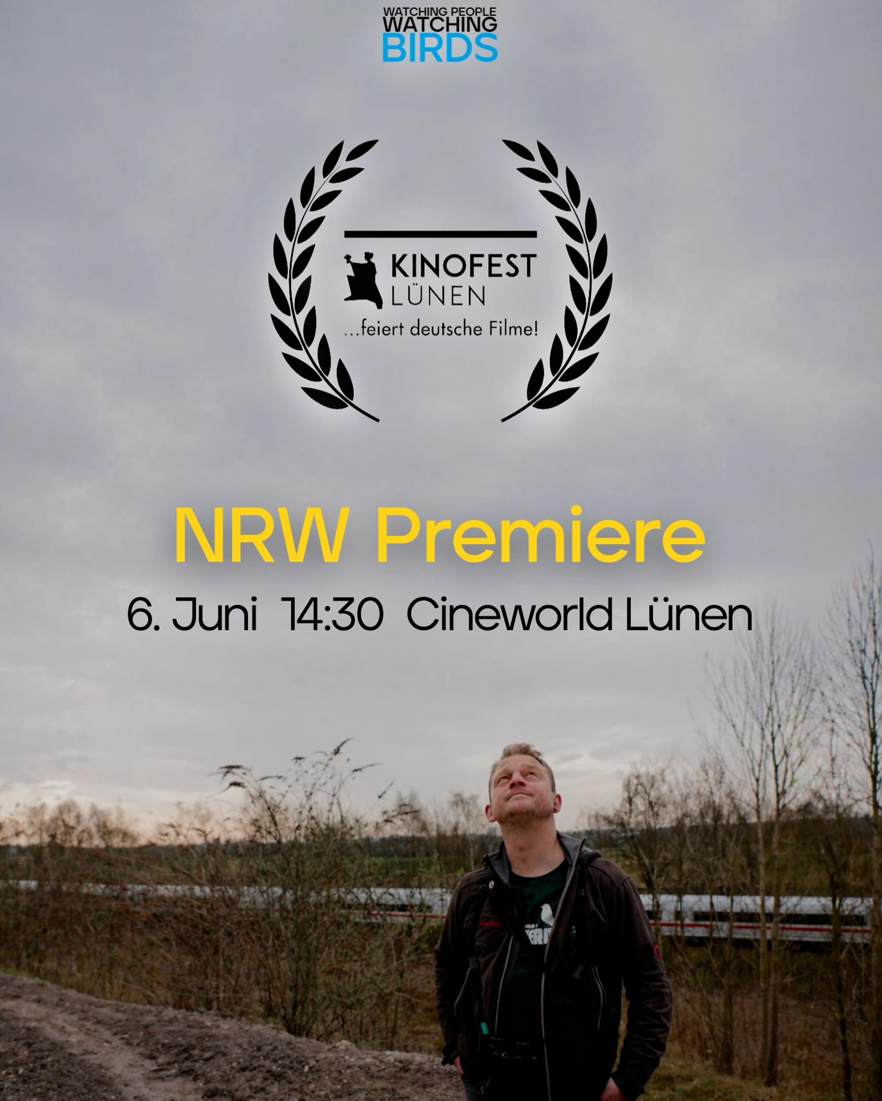 ✨NRW-Premiere ✨
WATCHING PEOPLE WATCHING BIRDS feiert seine NRW-Premiere auf dem 35. Kinofest Lünen. @kinofestluenen2026
➡️ Samstag, 06.06. / 14:30
📽️ Cineworld Lünen
🎤 mit Regiegespräch nach dem Film
🦆 … und anschließender Vogeltour im Bereich der Lippeauen, geleitet von Protagonist Thomas Griesohn Pflieger (Infos folgen)
Das Kinofest Lünen ist für uns mit den besten Erinnerungen verbunden. Im Jahr 2022 konnten wir mit wearealldetroit den Publikumspreis LÜDIA gewinnen, und auch mit anderen Filmen waren wir immer gerne zu Gast beim Kinofest.
____
✨NRW Premiere ✨
WATCHING PEOPLE WATCHING BIRDS celebrates its NRW premiere at the 35th Kinofest Lünen. @kinofestluenen2026
➡️ Saturday, June 6 / 2:30 PM
📽️ Cineworld Lünen @cineworld.luenen
🎤 Followed by a Q&A with the director after the film
🦆 … and by a birdwatching tour in the Lippe floodplains, led by protagonist Thomas Griesohn Pflieger (details to follow)
We have the fondest memories of the Kinofest Lünen. In 2022, we won the LÜDIA Audience Award with wearealldetroit, and we’ve always enjoyed being guests at the festival with our other films as well.
#loekenfranke #birdwatching #documentary #luenen #birding